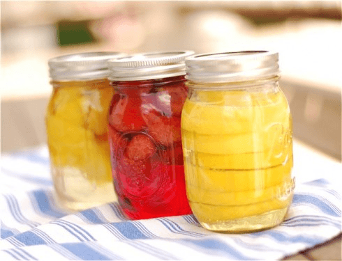 homemade vodka infused with fruit