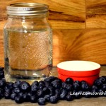 Ingredients to make blueberry moonshine